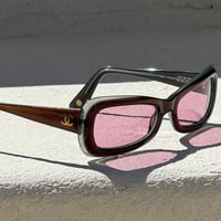 Image 4 of Vintage Chanel Two-Tone CC Logo Sunglasses
