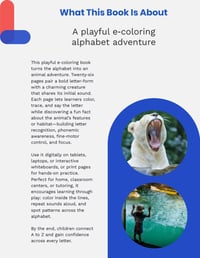 Image 2 of Coloring Book | A-Z Animal | Alphabet Learning