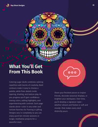 Image 5 of Coloring Book | A Special Book For Sugar Skull Lovers | Día de los Muertos