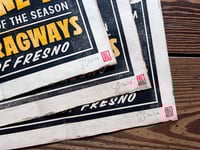 Image 5 of Fresno Night Drag Races Linocut Print (black edition) FREE SHIPPING