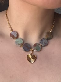 Image 1 of Heart, Chain, and Fancy Jasper 