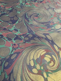 Image 4 of One of a kind hand marbled paper  - 'Opulent Swirl'