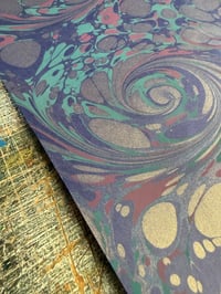 Image 5 of One of a kind hand marbled paper  - 'Opulent Swirl'