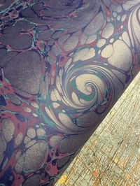 Image 2 of One of a kind hand marbled paper  - 'Opulent Swirl'