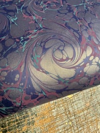 Image 1 of One of a kind hand marbled paper  - 'Opulent Swirl'