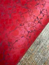 Image 4 of One of a kind hand marbled paper  - 'Ruby Spot'