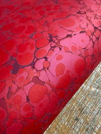 Image 1 of One of a kind hand marbled paper  - 'Ruby Spot'