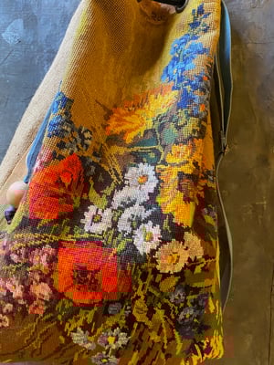 Image of French Embroidered duffle bag