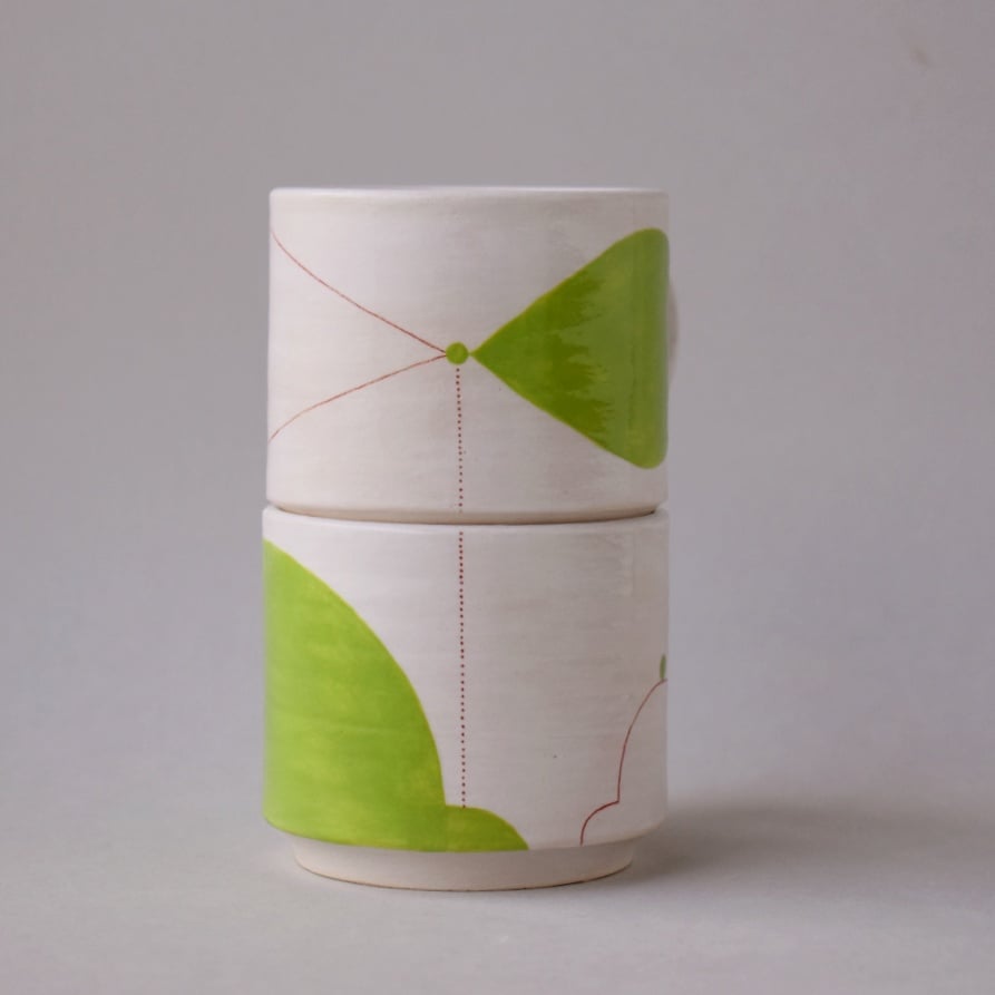Image of Green Stacking Espresso Cups