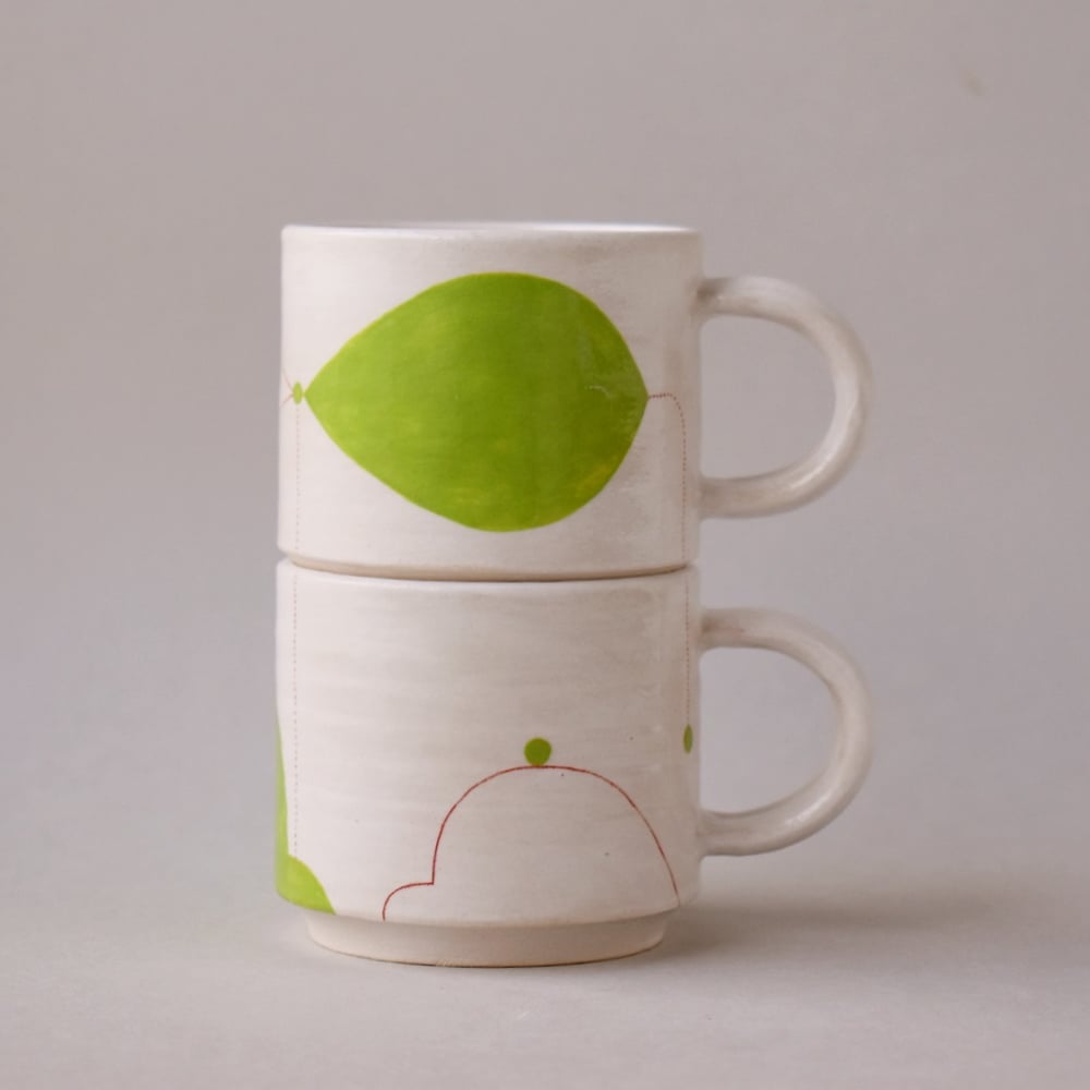 Image of Green Stacking Espresso Cups
