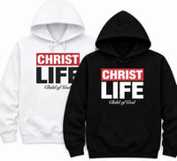 Image 1 of CHRIST LIFE > HOODIE BLACK - WHITE 