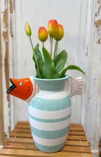 Vase Poisson turquoise