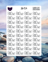 Image 15 of Bill Due Font T-T23