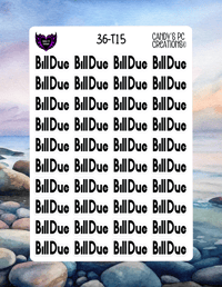 Image 16 of Bill Due Font T-T23