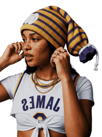 Image 2 of The "Showtime" Slouchy Beanie | Lakers Edition