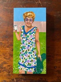 Image 1 of Cheers Dahhhling! Oil painting on birch panel