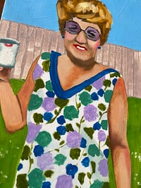 Image 2 of Cheers Dahhhling! Oil painting on birch panel