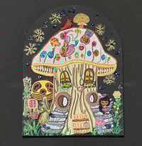 Image 1 of Fairy’s Home mixed media painting
