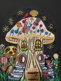 Image 2 of Fairy’s Home mixed media painting