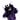 The CYCLOPS Critter Monster Puppet in Black with Purple and White Spikes