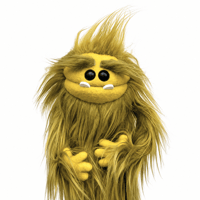 The CHOMPER Critter Monster Puppet in Olive Green