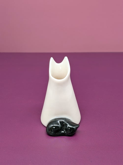 Image of Black Cat Whisker Holder: Cat Ears Design