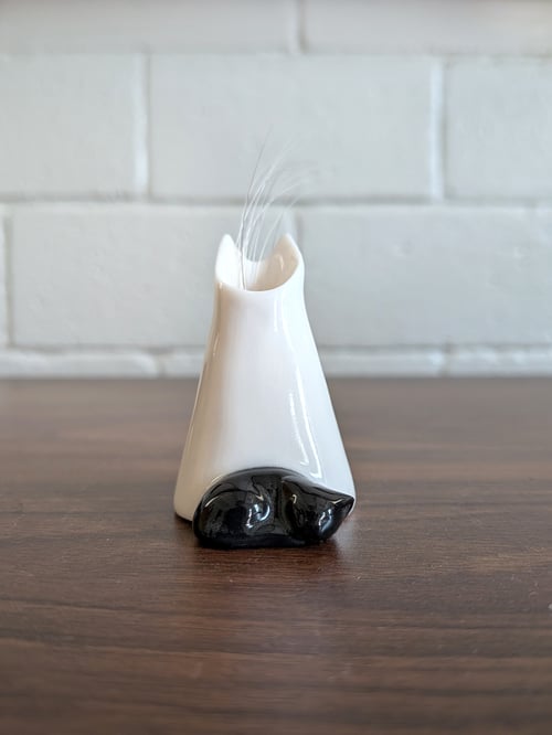 Image of Black Cat Whisker Holder: Cat Ears Design
