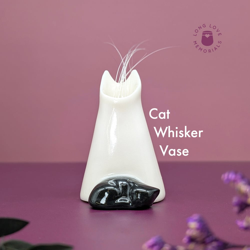 Image of Black Cat Whisker Holder: Cat Ears Design