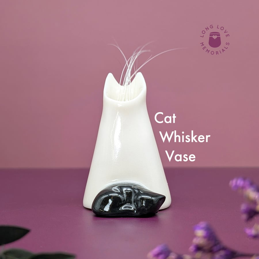 Image of Black Cat Whisker Holder: Cat Ears Design