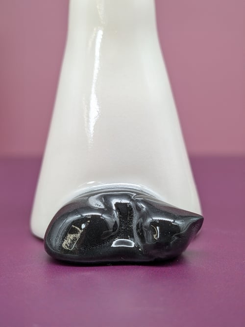 Image of Black Cat Whisker Holder: Cat Ears Design
