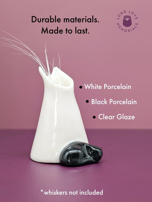 Image of Black Cat Whisker Holder: Cat Ears Design