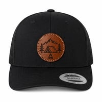 Image 5 of Camping Leather Patch Trucker Cap