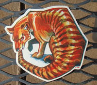 Image 1 of Thylacine Ouroboros Semi-Transparent Vinyl Sticker