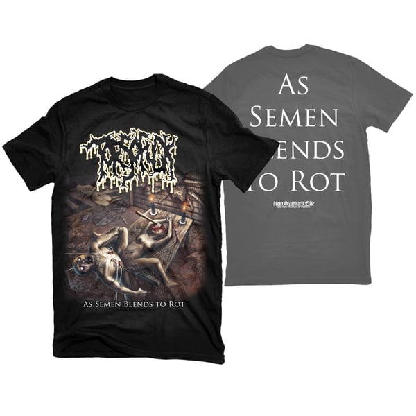Image of TORSOFUCK "AS SEMEN BLENDS TO ROT" T-SHIRT