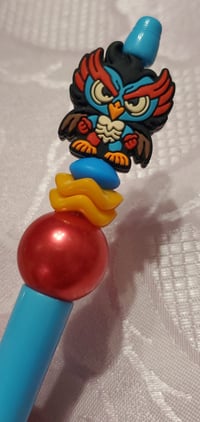 Image 4 of Lucha Fighting Owls Focal Beaded Pens