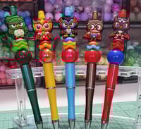 Image 7 of Lucha Fighting Owls Focal Beaded Pens