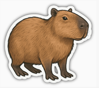Image 2 of Vinyl Die-Cut Stickers in Black Cat, Capybara, or Couch Potato