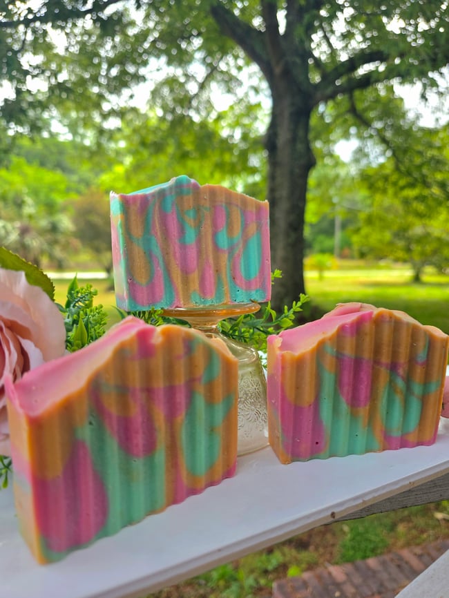 Rainbow Sherbet Coconut Milk Bar Soap 4oz