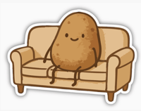 Image 3 of Vinyl Die-Cut Stickers in Black Cat, Capybara, or Couch Potato