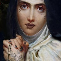Image 2 of Saint Teresa Art Print – Original Gothic Surreal Portrait