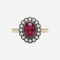 Image 1 of Diana Ruby Halo Ring