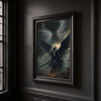 Image 2 of Fallen Angel Art Print – Gabriel Rising Dark Fantasy Wall Art