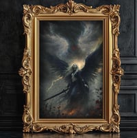Image 3 of Fallen Angel Art Print – Gabriel Rising Dark Fantasy Wall Art