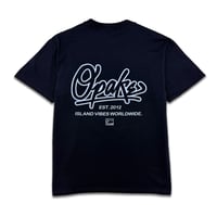 Image 2 of SCRIPT WORLDWIDE TEE - NAVY
