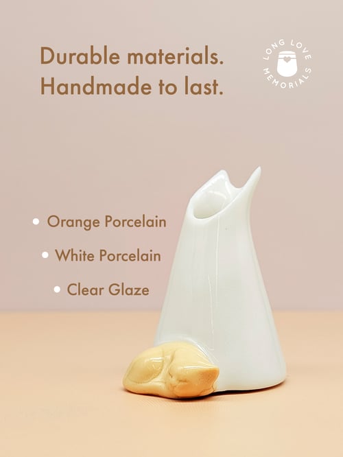 Image of Orange Cat Whisker Holder: Cat Ears Design