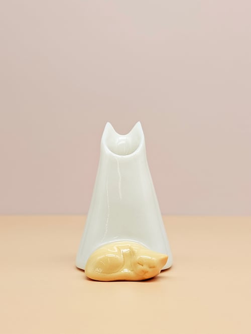 Image of Orange Cat Whisker Holder: Cat Ears Design