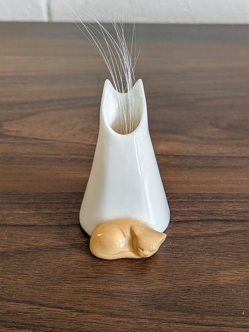 Image of Orange Cat Whisker Holder: Cat Ears Design