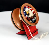 Image 5 of Exotic Swiss Pear wood "USA" yo-yo, #2026-071
