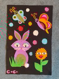 Image 3 of Butterflies , a bunny , in bloom