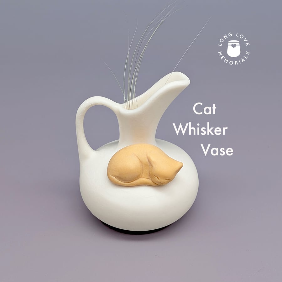 Image of Orange Cat Whisker Holder: Mini Pitcher Vase
